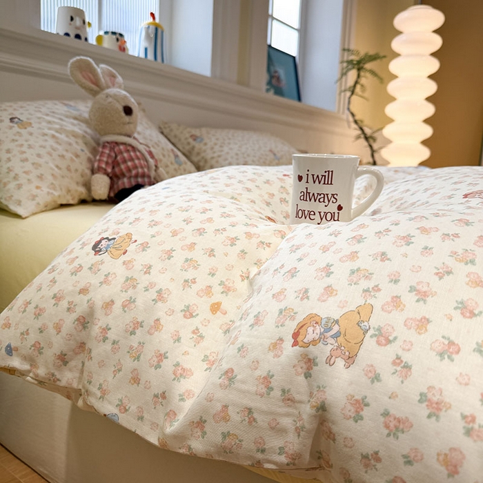 91家纺网 家纺一手货源 找家纺 （总）塞纳 2026新款.全棉有氧双层纱四件套-场景二