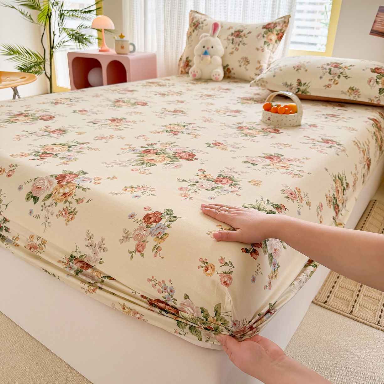 91家纺网 家纺一手货源 找家纺 （总）壹贝家纺 2026新款全棉印花床笠系列