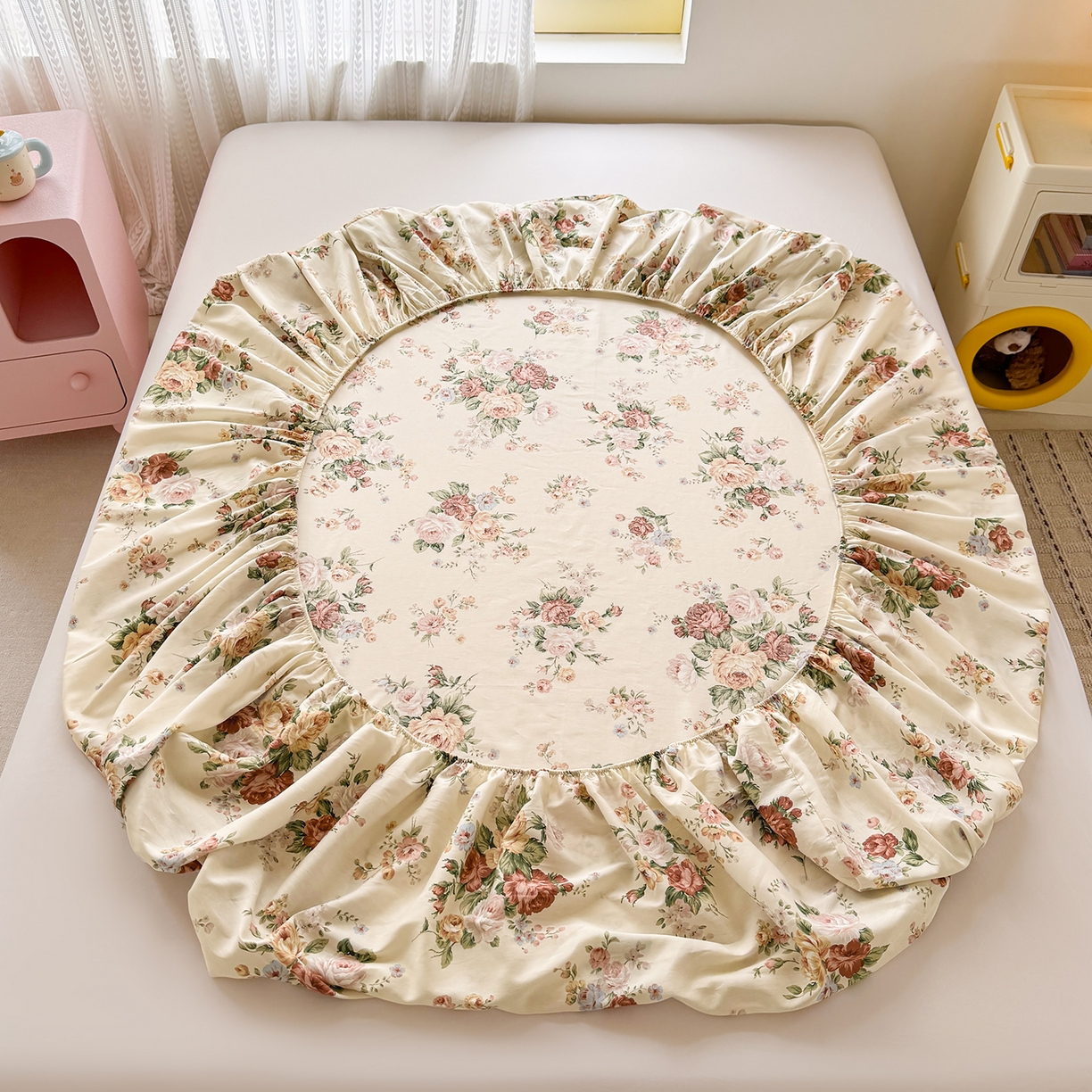 91家纺网 家纺一手货源 找家纺 （总）壹贝家纺 2026新款全棉印花床笠系列