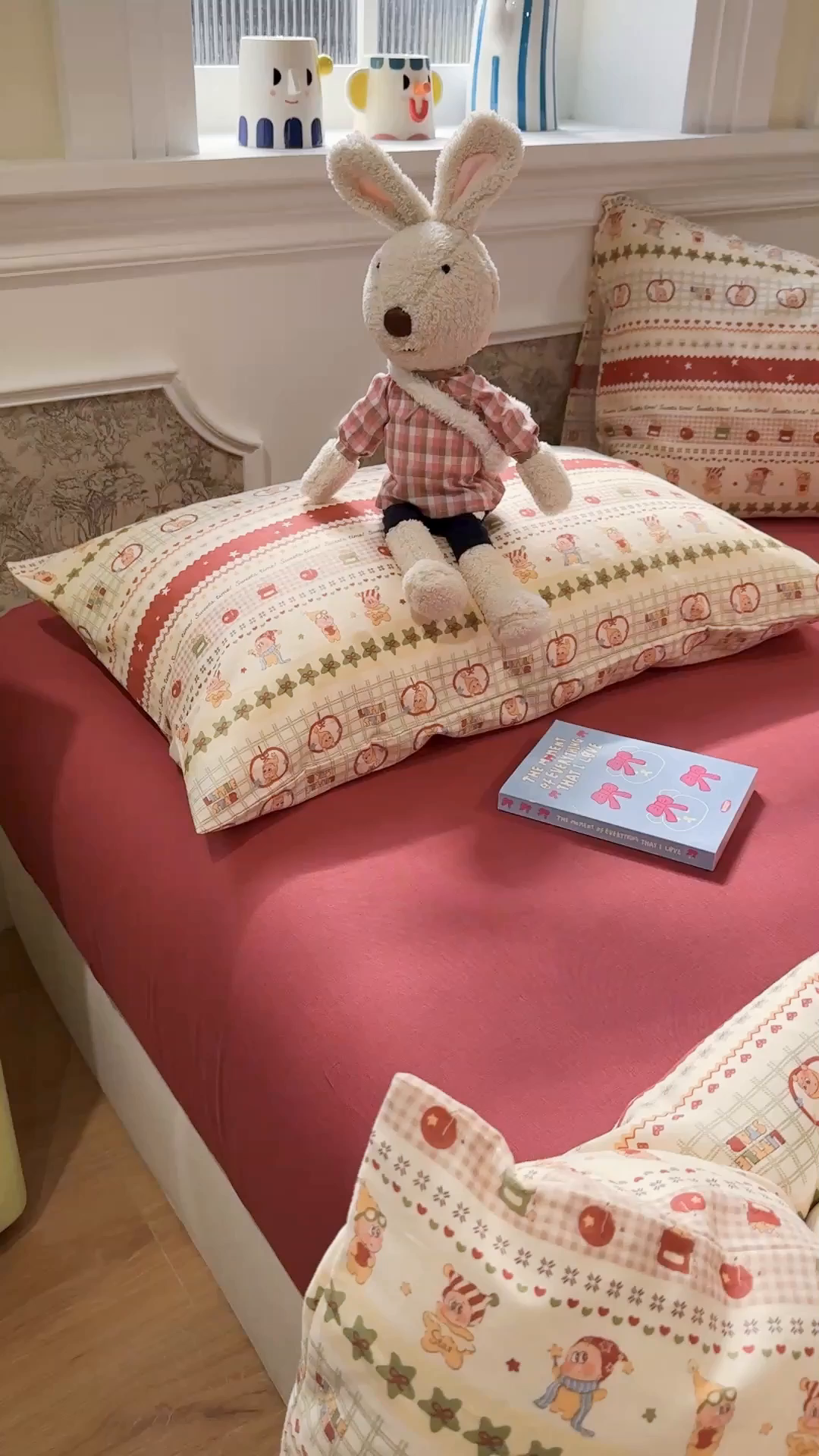 91家纺网 家纺一手货源 找家纺 塞纳 2026新款.全棉有氧双层纱四件套-场景二 北欧甜梦