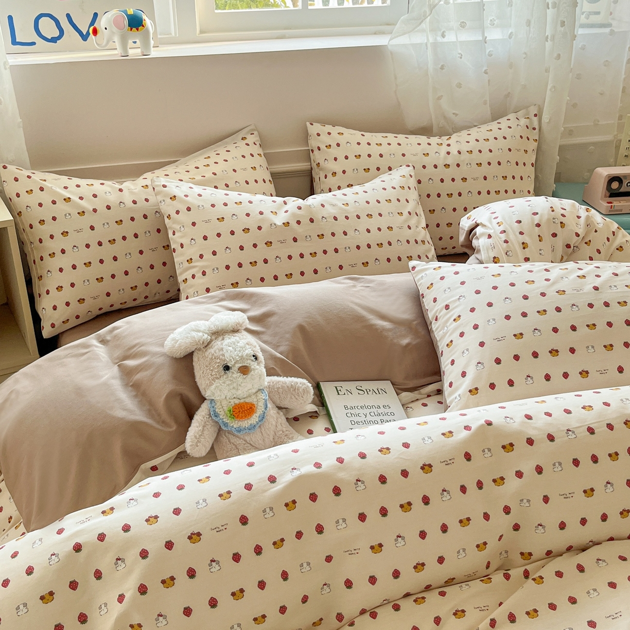 91家纺网 家纺一手货源 找家纺 （总）柠馨 2026春夏新款13372全棉纯棉印花四件套-芙拉系列