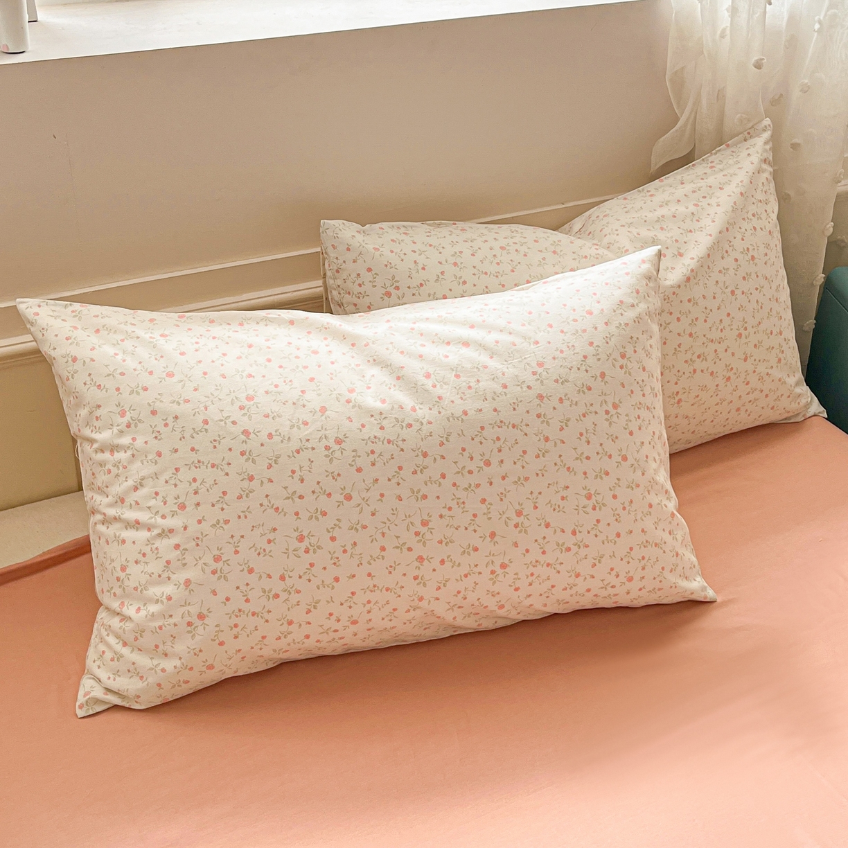 91家纺网 家纺一手货源 找家纺 柠馨 2026春夏新款13372全棉纯棉印花四件套-芙拉系列 绵密