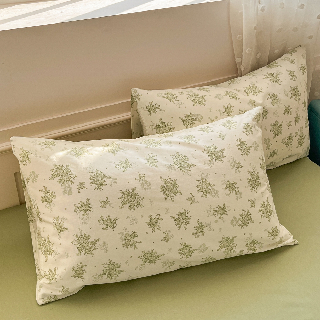 91家纺网 家纺一手货源 找家纺 柠馨 2026春夏新款13372全棉纯棉印花四件套-芙拉系列 流岚