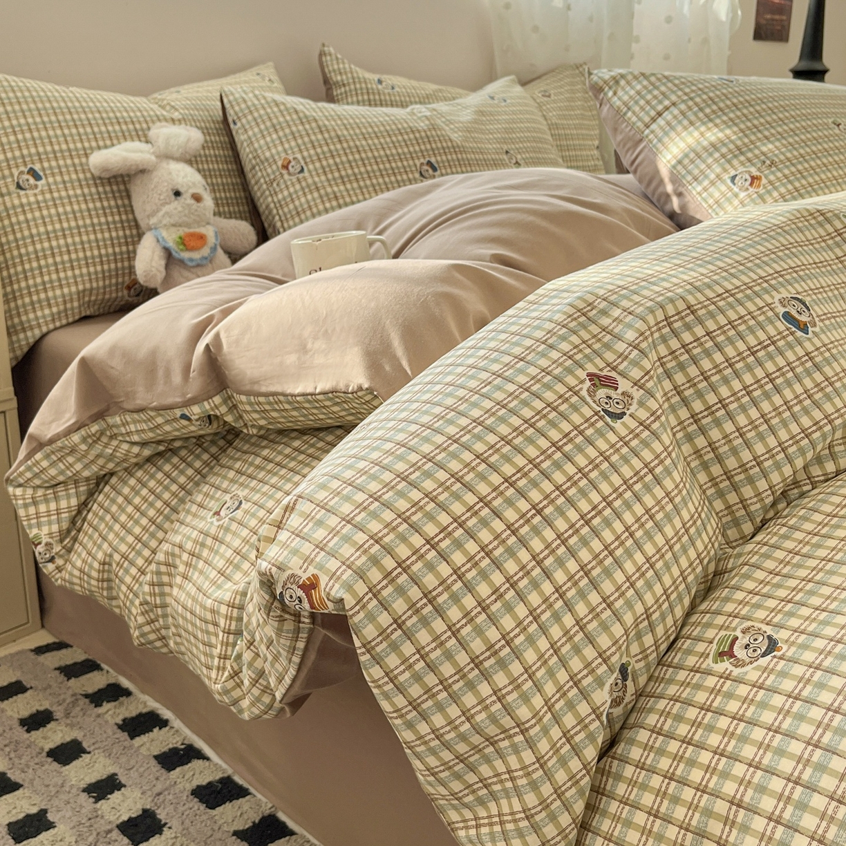 柠馨 2026春夏新款13372全棉纯棉印花四件套-芙拉系列 甜美博士