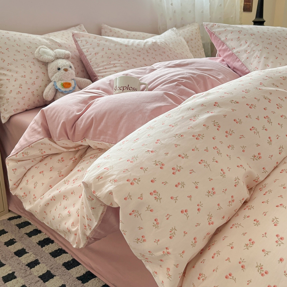 柠馨 2026春夏新款13372全棉纯棉印花四件套-芙拉系列 逸云