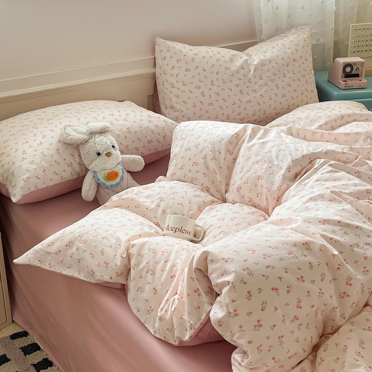 91家纺网 家纺一手货源 找家纺 柠馨 2026春夏新款13372全棉纯棉印花四件套-芙拉系列 逸云