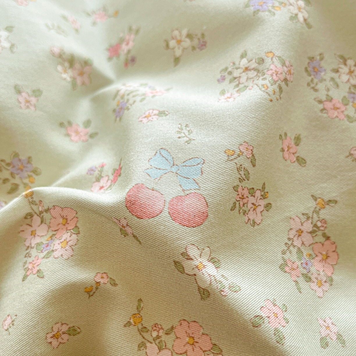 91家纺网 家纺一手货源 找家纺 柠馨 2026春夏新款13372全棉纯棉印花四件套-芙拉系列 青筠