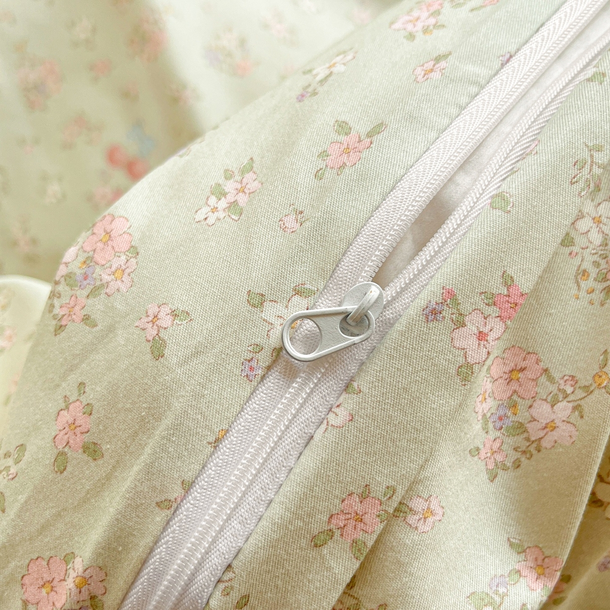 91家纺网 家纺一手货源 找家纺 柠馨 2026春夏新款13372全棉纯棉印花四件套-芙拉系列 青筠