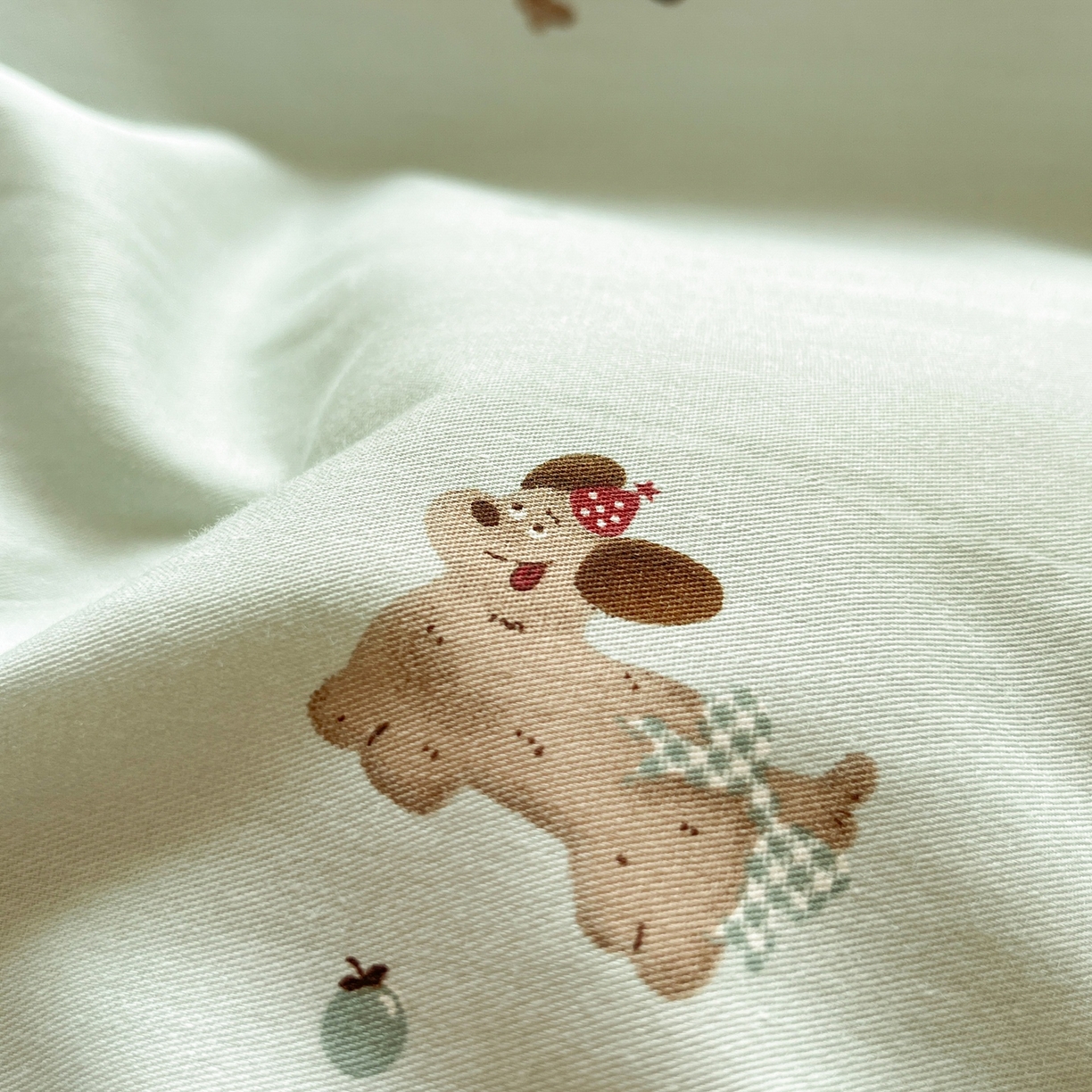 91家纺网 家纺一手货源 找家纺 柠馨 2026春夏新款13372全棉纯棉印花四件套-芙拉系列 甜美萌宠