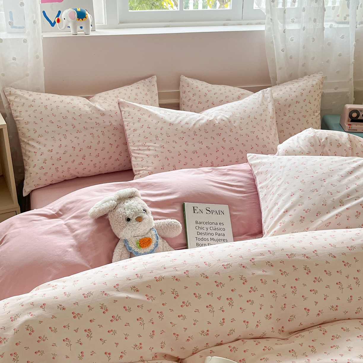 91家纺网 家纺一手货源 找家纺 柠馨 2026春夏新款13372全棉纯棉印花四件套-芙拉系列 逸云