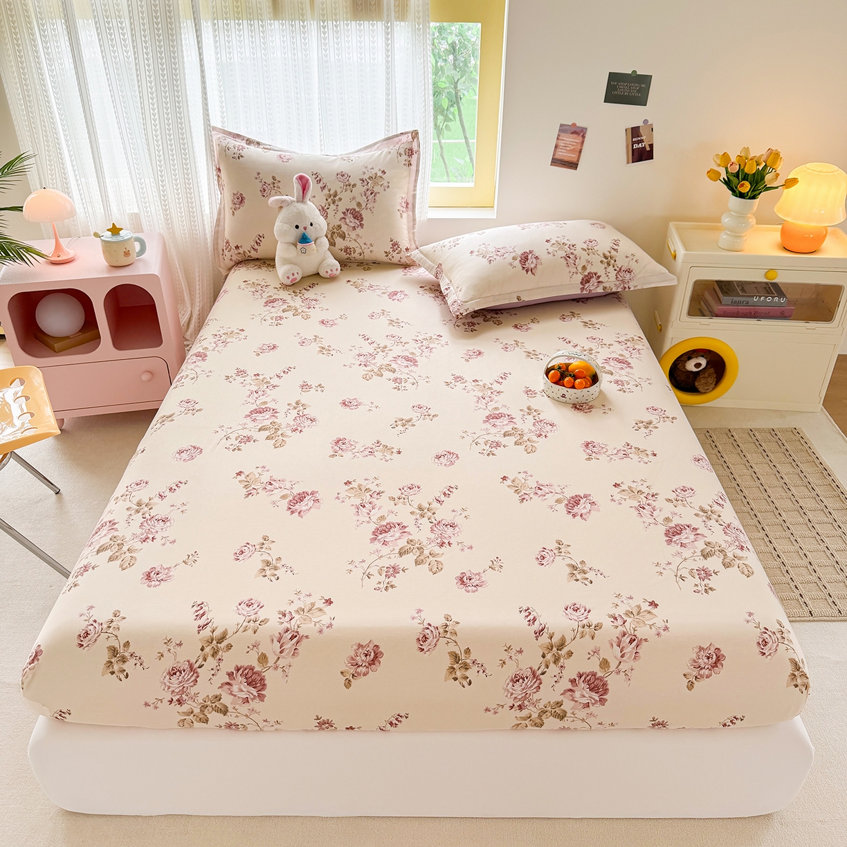 91家纺网 家纺一手货源 找家纺 （总）壹贝家纺 2026新款全棉印花床笠系列