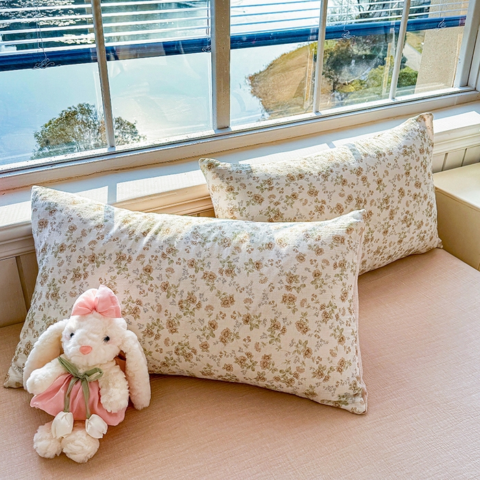 91家纺网 家纺一手货源 找家纺 木楌家居 2026新款A类全棉皱皱纱印花四件套 花巷