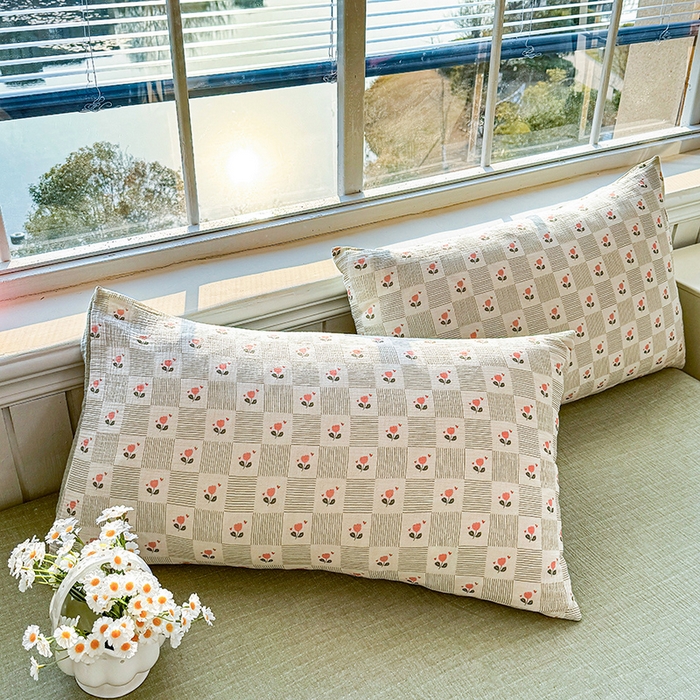 91家纺网 家纺一手货源 找家纺 木楌家居 2026新款A类全棉皱皱纱印花四件套 芮芮花