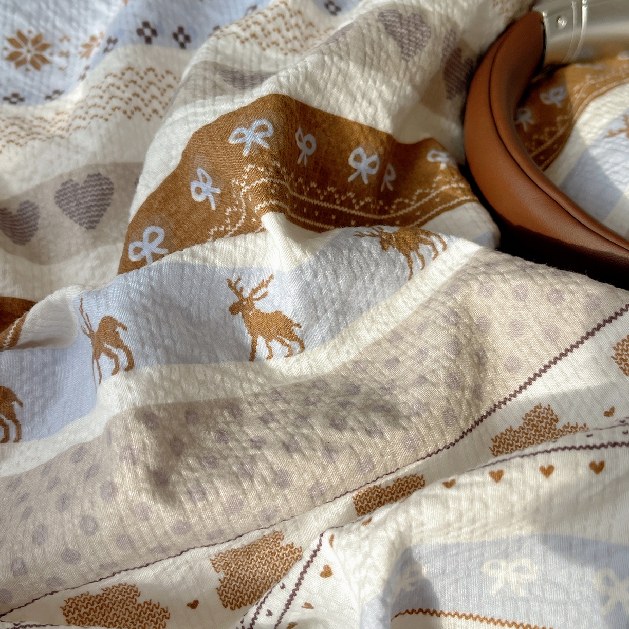 91家纺网 家纺一手货源 找家纺 （总）顾里家纺 2026新款韩风费尔岛系大版皱皱纱四件套【会员-2元 定制床笠+8元（小四件不做床笠）】