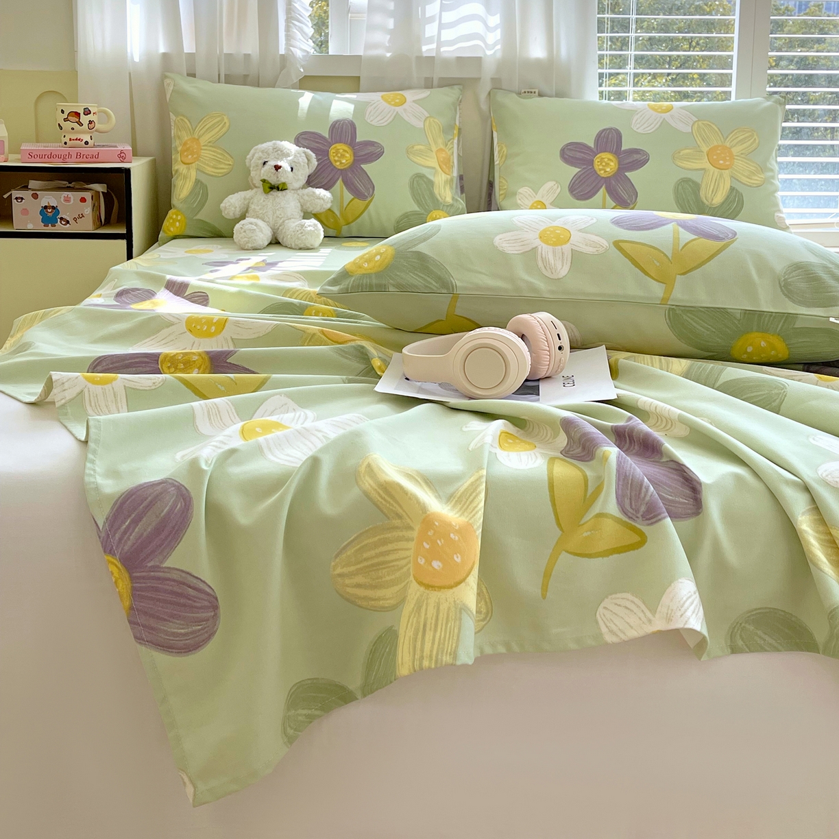 91家纺网 家纺一手货源 找家纺 金鑫汇家纺 2026新款全棉老粗布单品枕套系列 五彩缤纷