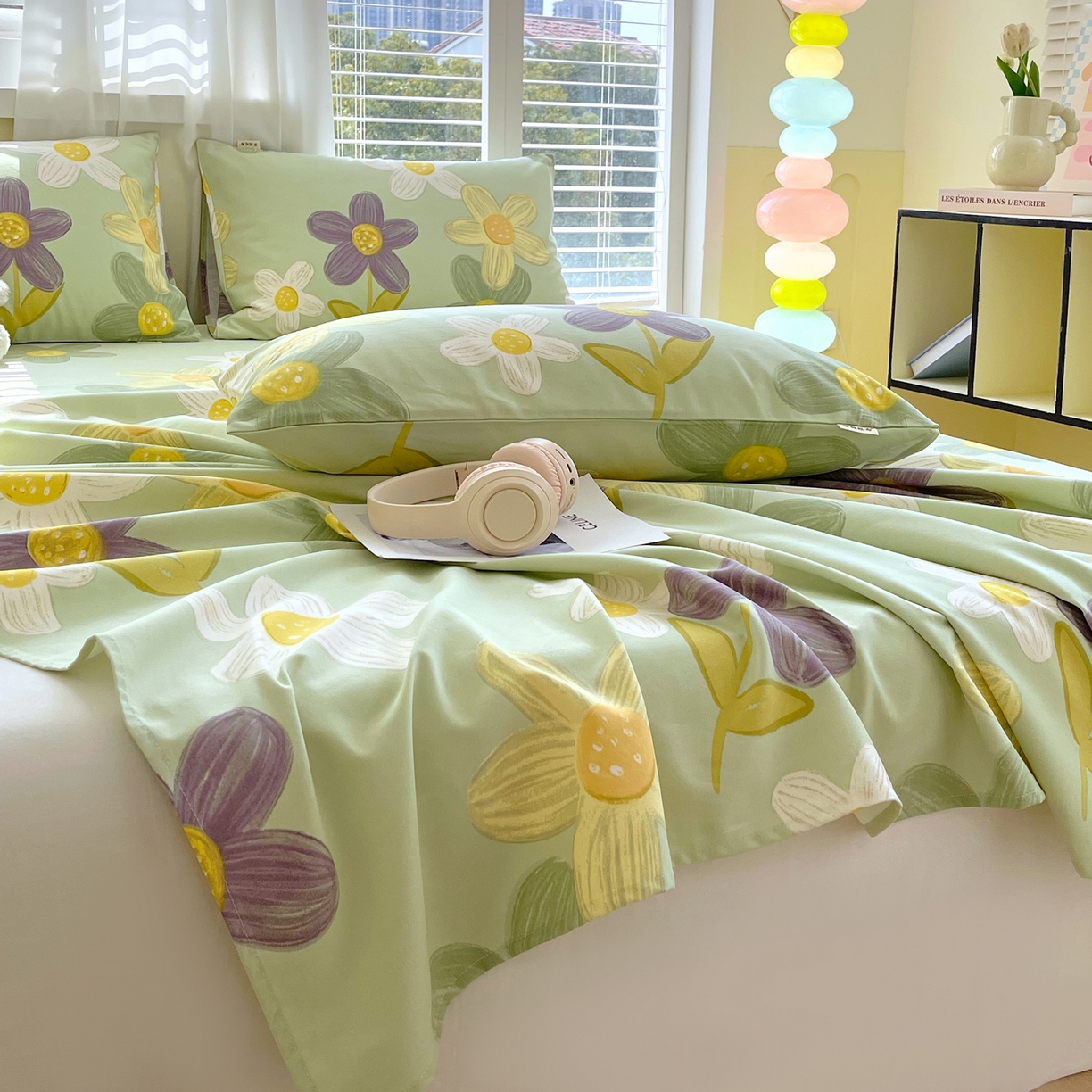 91家纺网 家纺一手货源 找家纺 金鑫汇家纺 2026新款全棉老粗布单品枕套系列 五彩缤纷