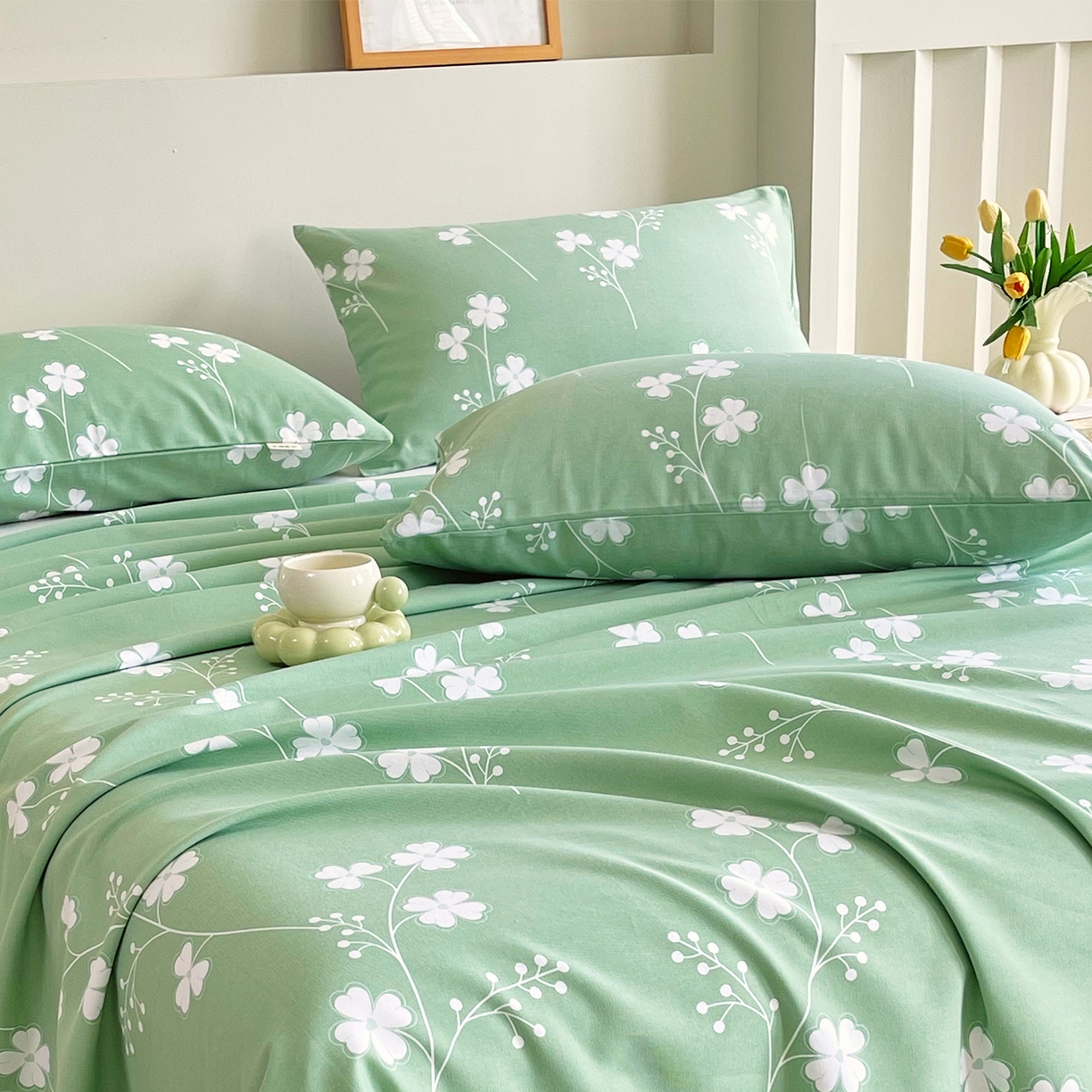 91家纺网 家纺一手货源 找家纺 金鑫汇家纺 2026新款全棉老粗布单品枕套系列 优雅田园