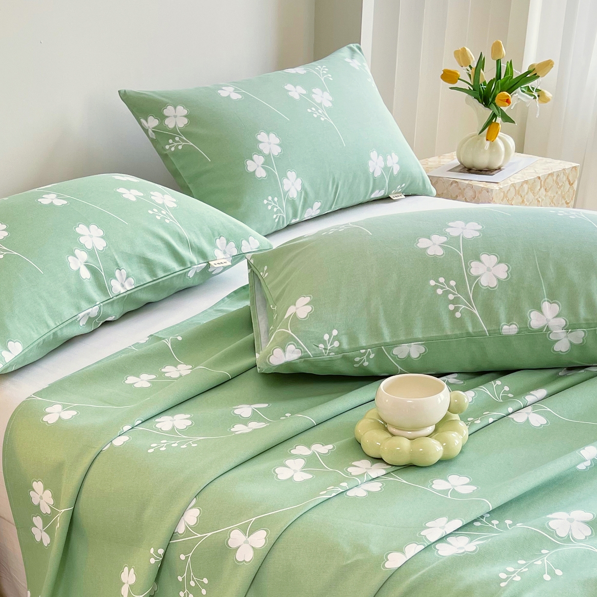 91家纺网 家纺一手货源 找家纺 金鑫汇家纺 2026新款全棉老粗布单品枕套系列 优雅田园