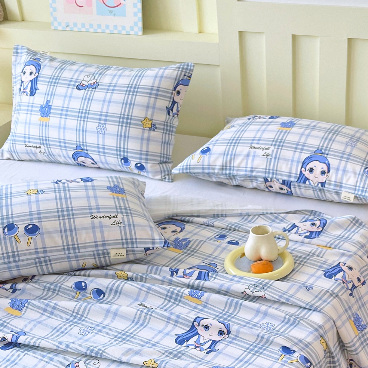 91家纺网 家纺一手货源 找家纺 金鑫汇家纺 2026新款全棉老粗布单品枕套系列 谦逊敖丙