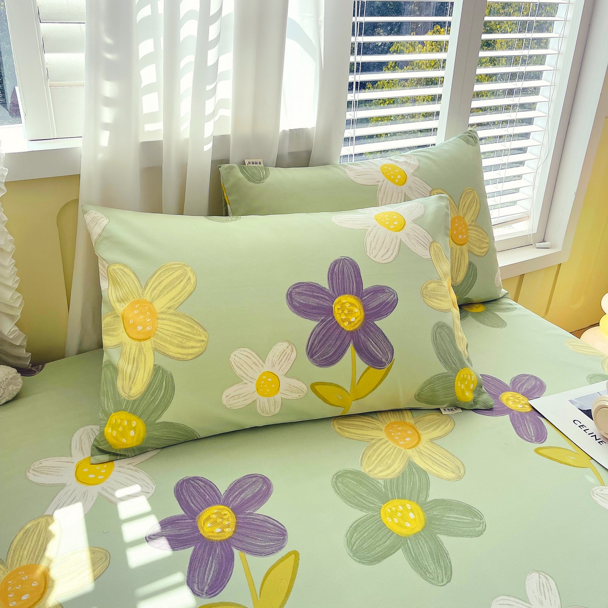 91家纺网 家纺一手货源 找家纺 金鑫汇家纺 2026新款全棉老粗布单品枕套系列 五彩缤纷