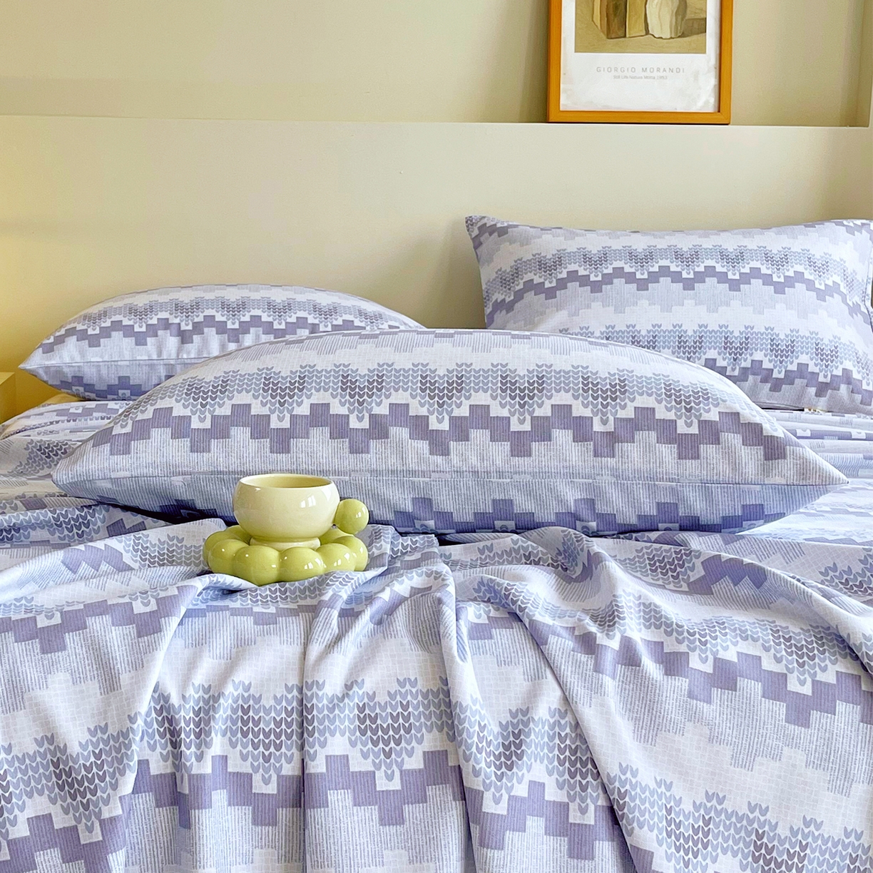 91家纺网 家纺一手货源 找家纺 金鑫汇家纺 2026新款全棉老粗布单品枕套系列 燕南飞-蓝