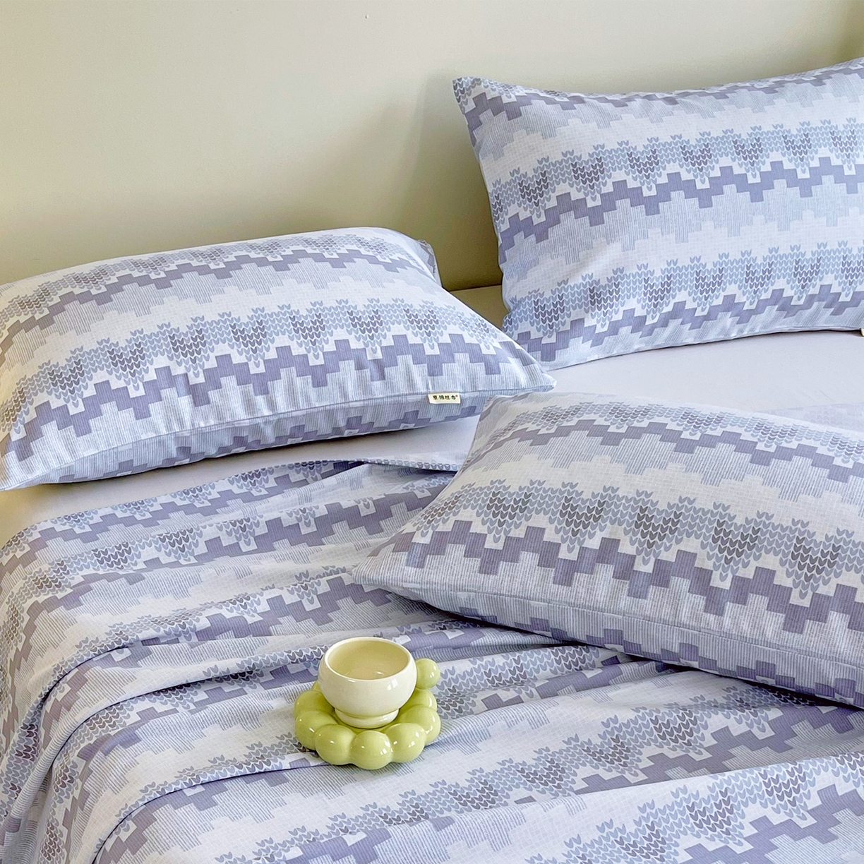 91家纺网 家纺一手货源 找家纺 金鑫汇家纺 2026新款全棉老粗布单品枕套系列 燕南飞-蓝