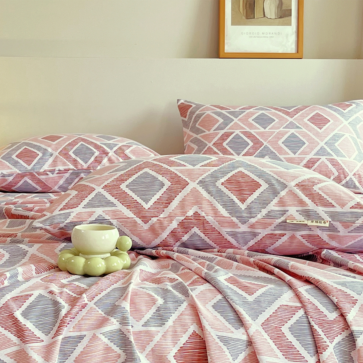 91家纺网 家纺一手货源 找家纺 金鑫汇家纺 2026新款全棉老粗布单品枕套系列 平行世界