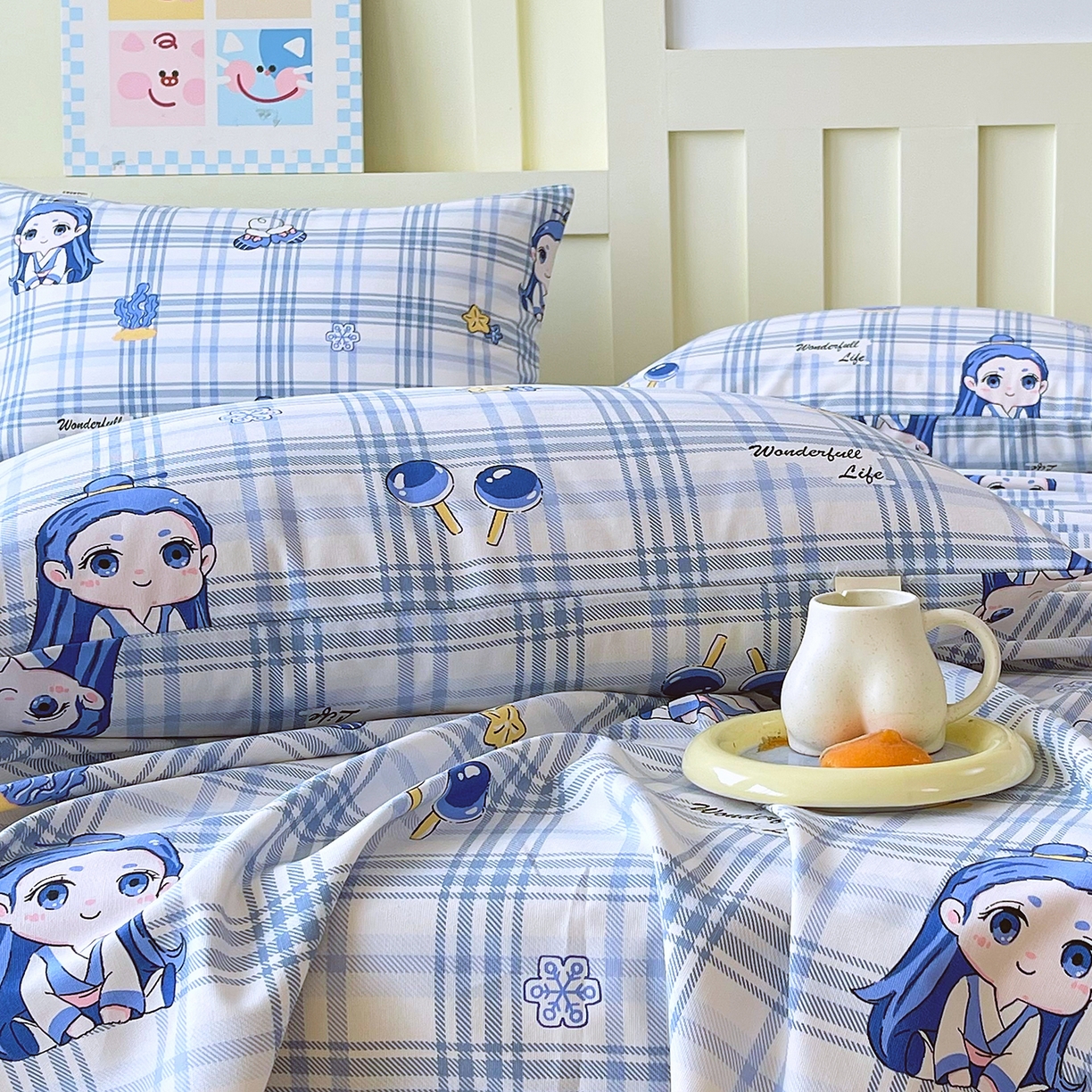 91家纺网 家纺一手货源 找家纺 金鑫汇家纺 2026新款全棉老粗布单品枕套系列 谦逊敖丙