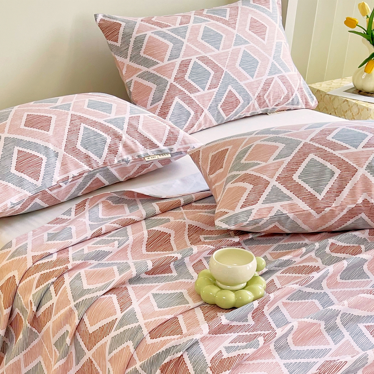 91家纺网 家纺一手货源 找家纺 金鑫汇家纺 2026新款全棉老粗布单品枕套系列 平行世界