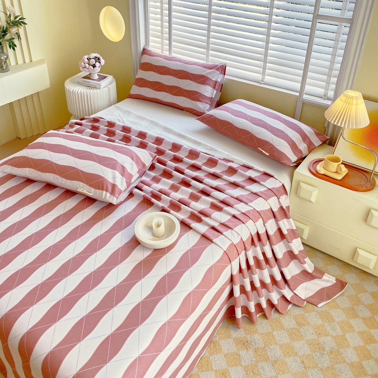 91家纺网 家纺一手货源 找家纺 金鑫汇家纺 2026新款全棉老粗布单品枕套系列 雅致