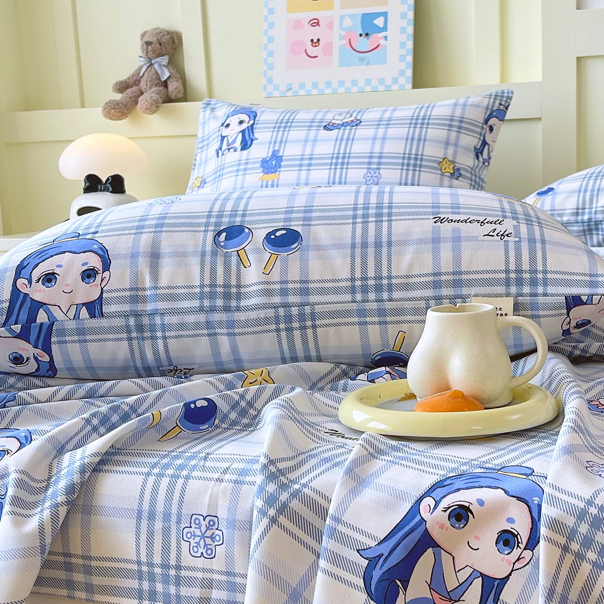 91家纺网 家纺一手货源 找家纺 金鑫汇家纺 2026新款全棉老粗布单品枕套系列 谦逊敖丙