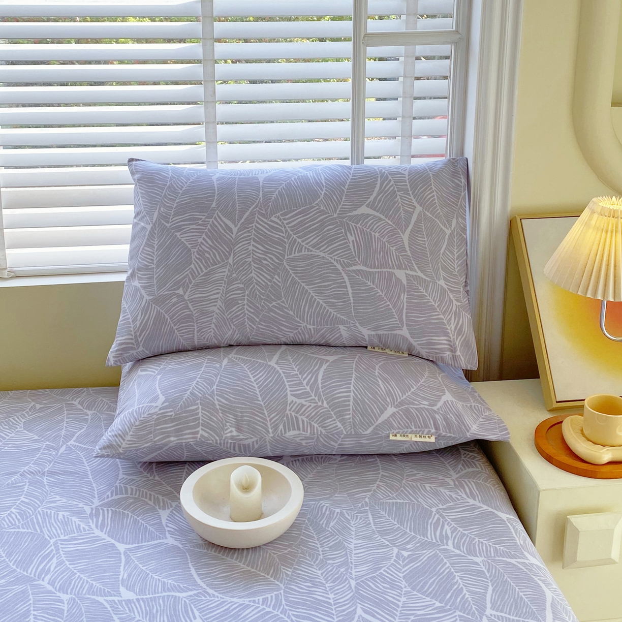 91家纺网 家纺一手货源 找家纺 金鑫汇家纺 2026新款全棉老粗布单品枕套系列 千叶