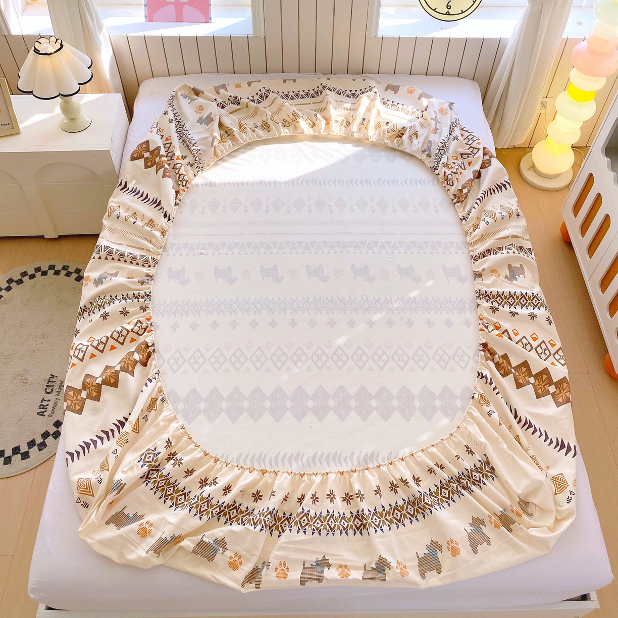 91家纺网 家纺一手货源 找家纺 （总）金鑫汇家纺 2026新款全棉老粗布单品床笠系列