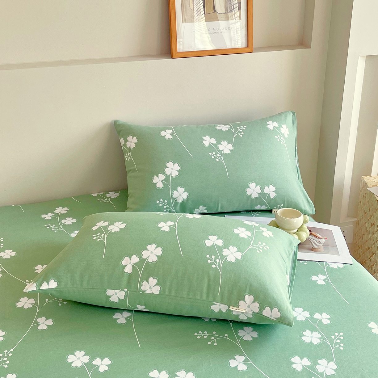 91家纺网 家纺一手货源 找家纺 金鑫汇家纺 2026新款全棉老粗布单品床笠系列 优雅田园