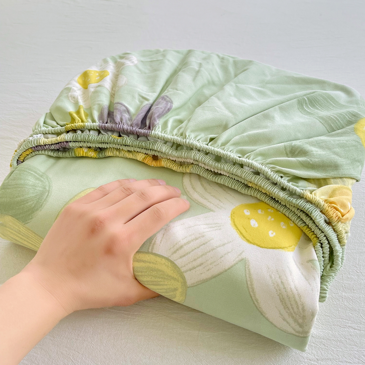 金鑫汇家纺 2026新款全棉老粗布单品床笠系列 五彩缤纷