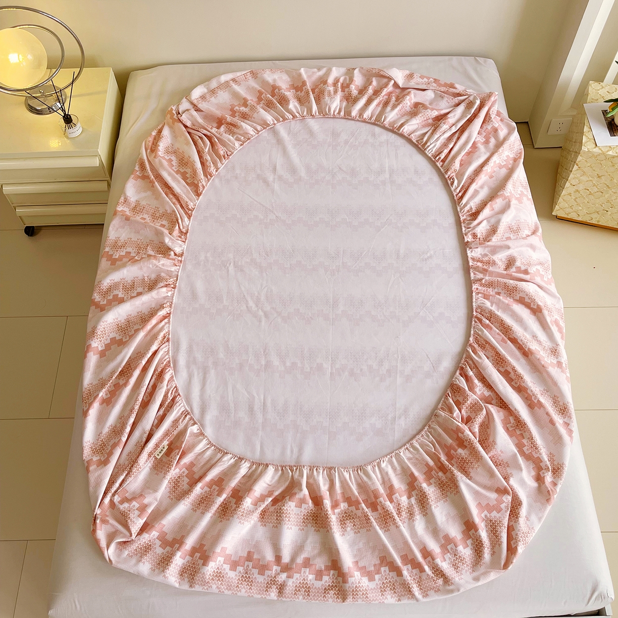 91家纺网 家纺一手货源 找家纺 金鑫汇家纺 2026新款全棉老粗布单品床笠系列 燕南飞-桔