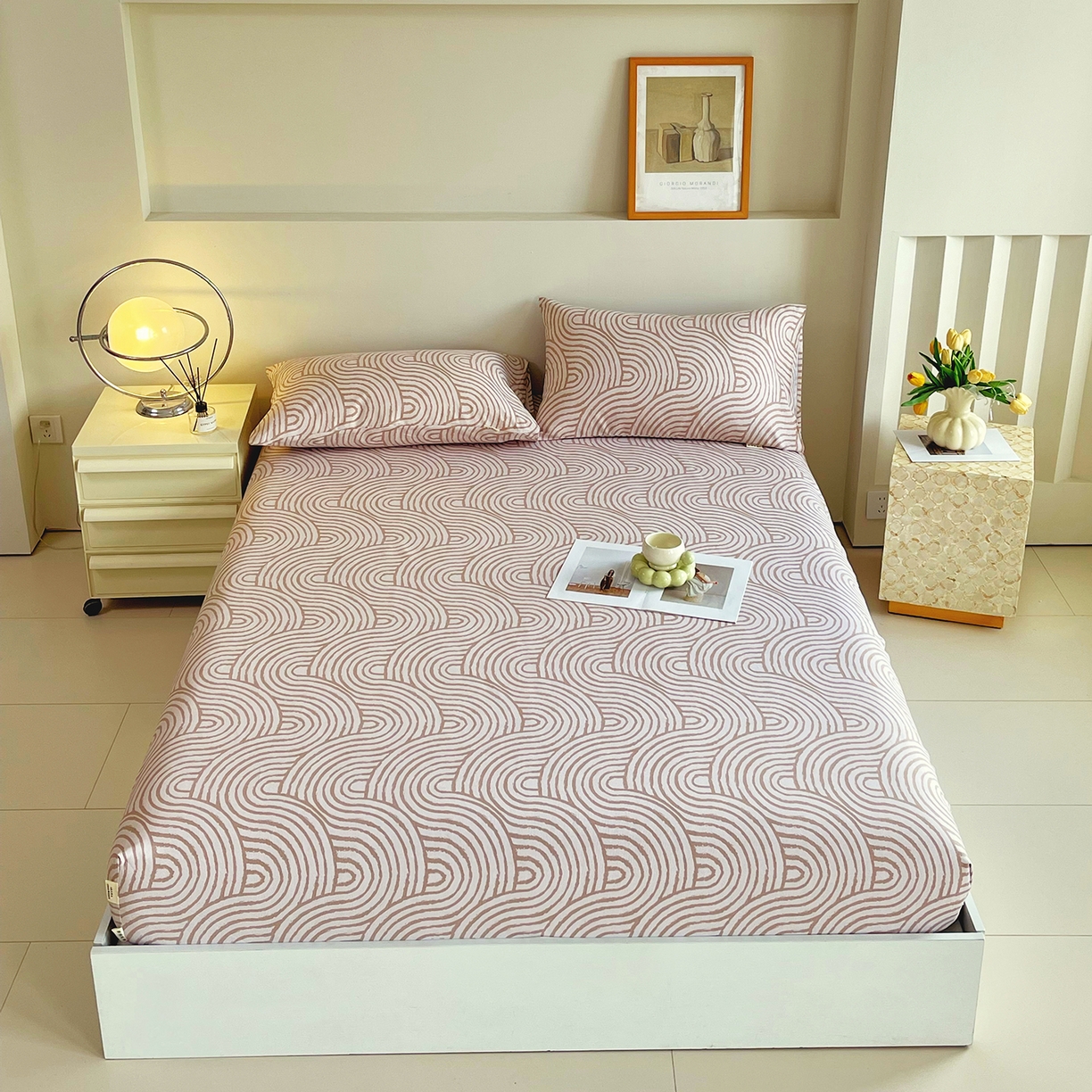 91家纺网 家纺一手货源 找家纺 金鑫汇家纺 2026新款全棉老粗布单品床笠系列 木轮世界