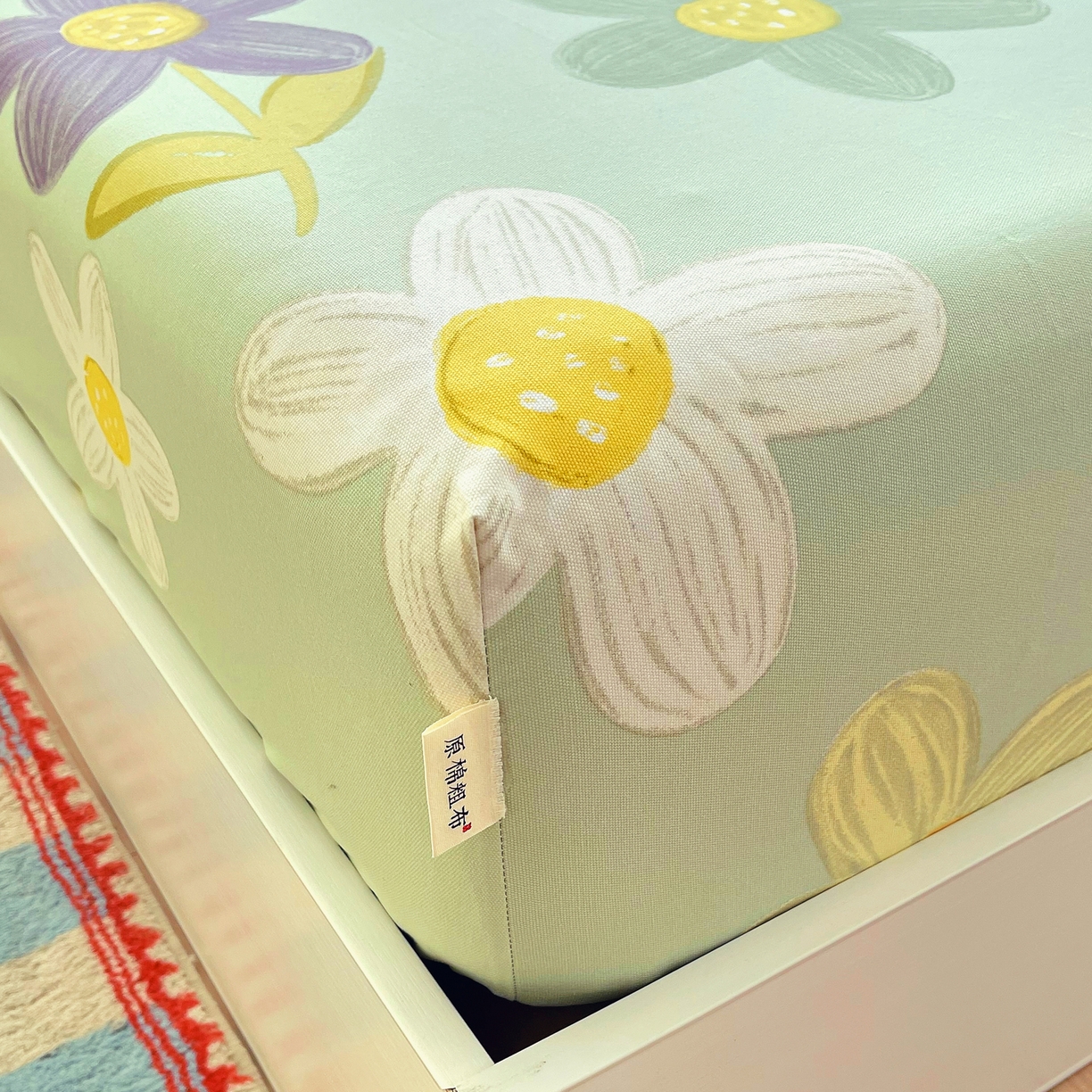 91家纺网 家纺一手货源 找家纺 金鑫汇家纺 2026新款全棉老粗布单品床笠系列 五彩缤纷