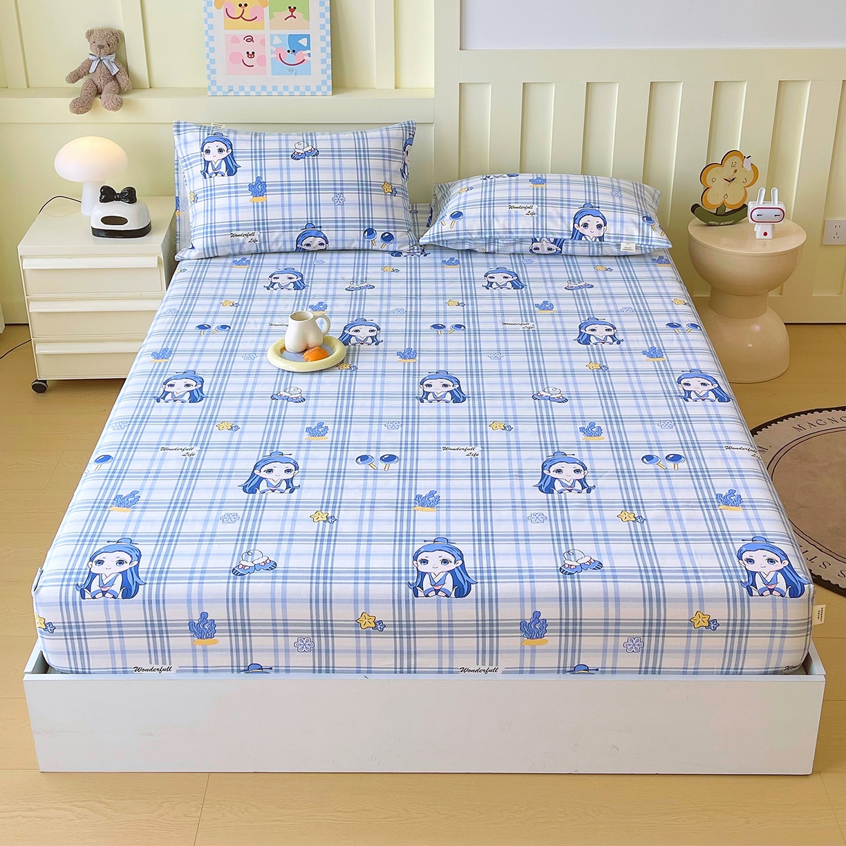 91家纺网 家纺一手货源 找家纺 金鑫汇家纺 2026新款全棉老粗布单品床笠系列 谦逊敖丙