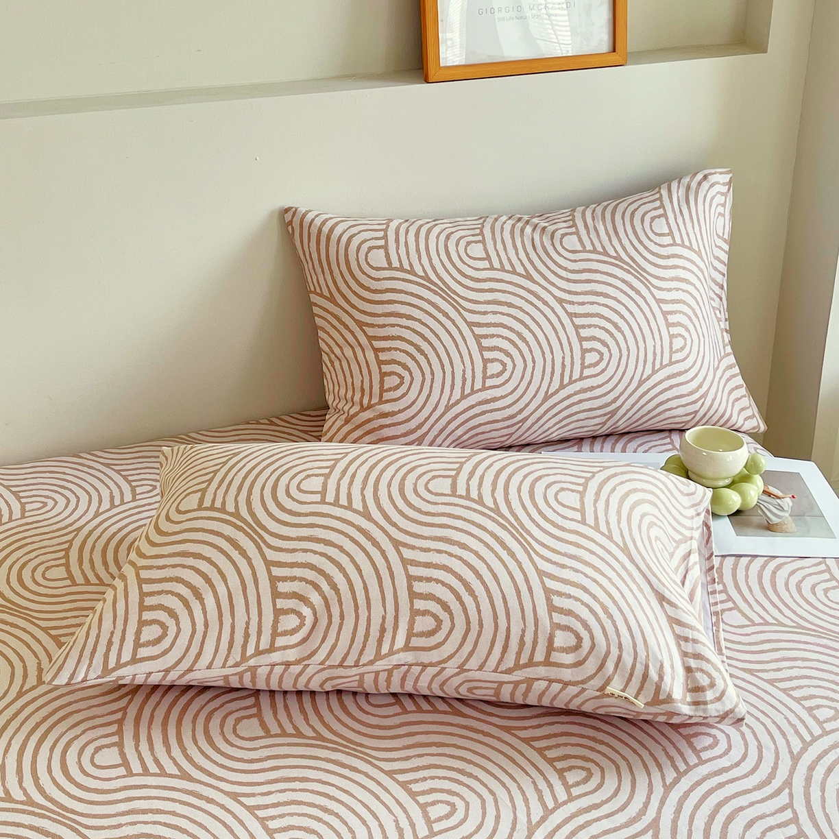 91家纺网 家纺一手货源 找家纺 金鑫汇家纺 2026新款全棉老粗布单品床笠系列 木轮世界