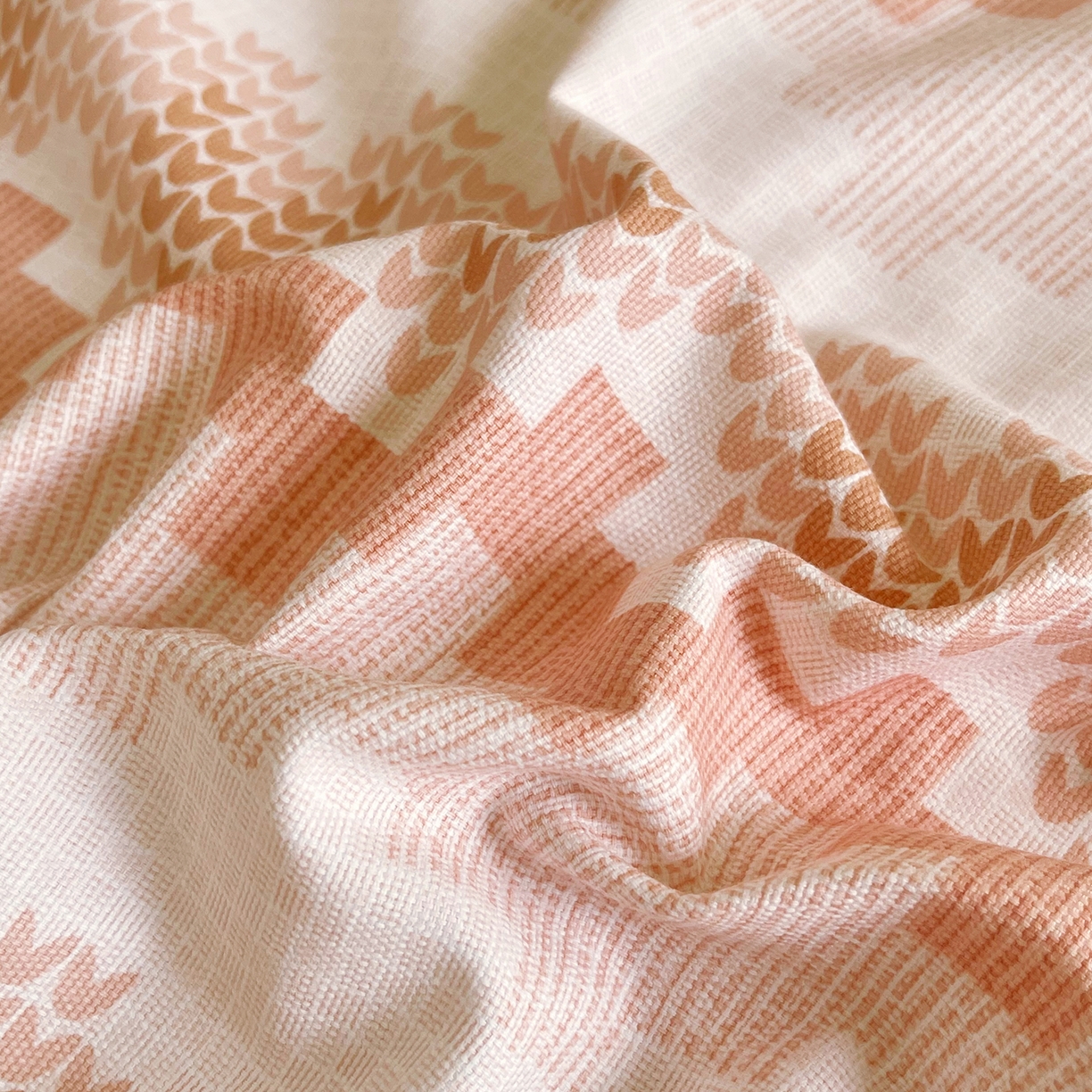 91家纺网 家纺一手货源 找家纺 金鑫汇家纺 2026新款全棉老粗布单品床笠系列 燕南飞-桔