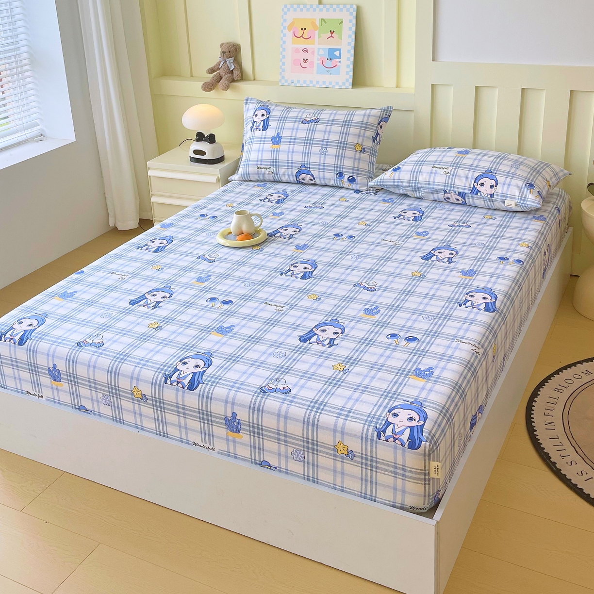 91家纺网 家纺一手货源 找家纺 金鑫汇家纺 2026新款全棉老粗布单品床笠系列 谦逊敖丙