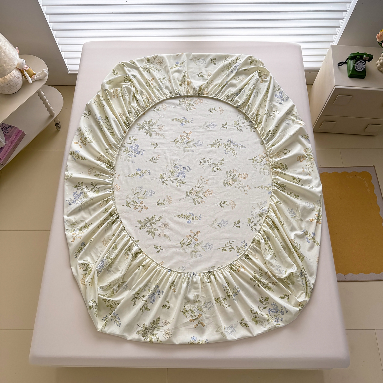 91家纺网 家纺一手货源 找家纺 壹贝家纺 2026新款全棉印花床笠系列 沁园春