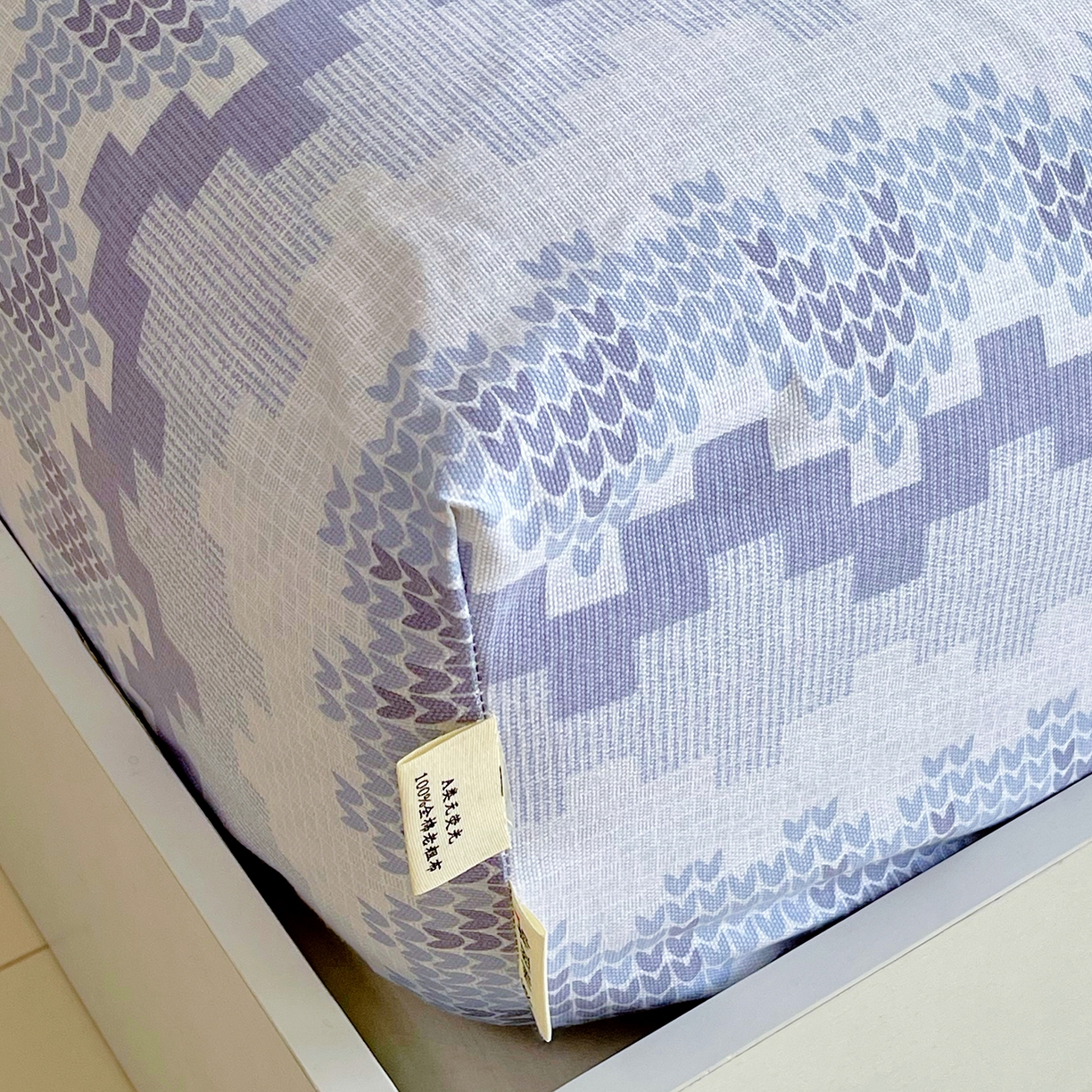 91家纺网 家纺一手货源 找家纺 金鑫汇家纺 2026新款全棉老粗布单品床笠系列 燕南飞-蓝