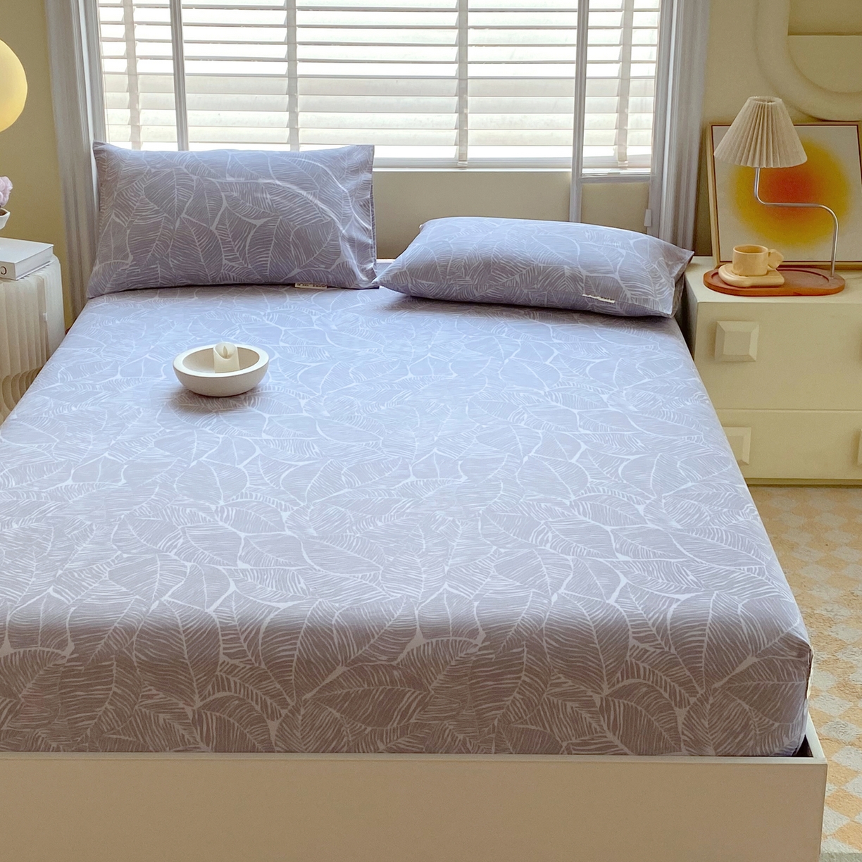 91家纺网 家纺一手货源 找家纺 金鑫汇家纺 2026新款全棉老粗布单品床笠系列 千叶