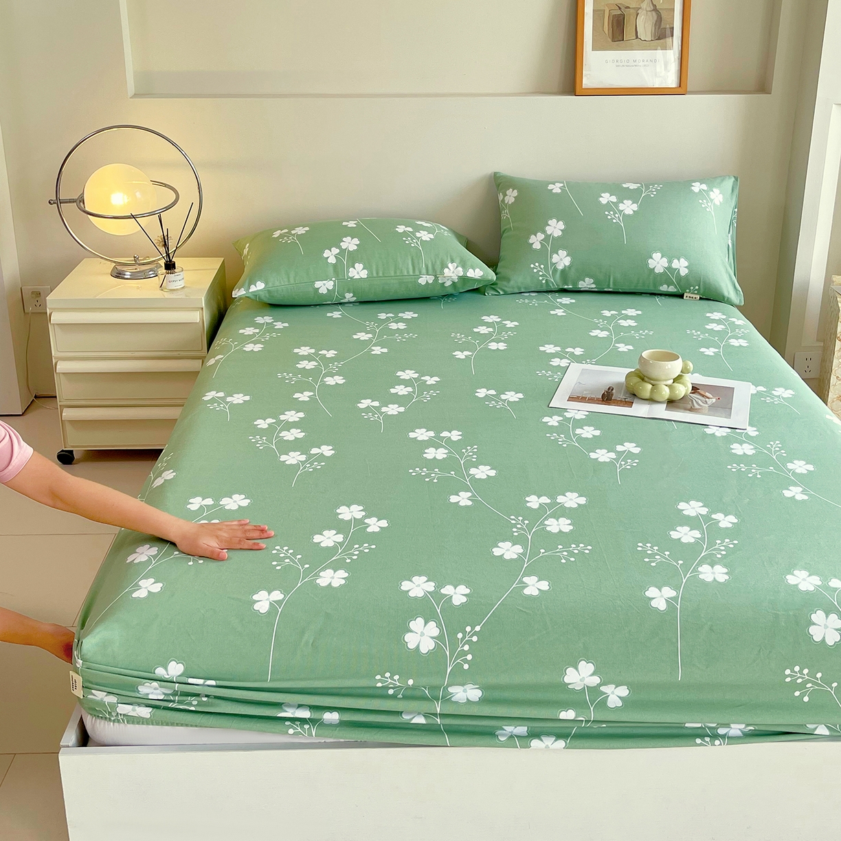 91家纺网 家纺一手货源 找家纺 金鑫汇家纺 2026新款全棉老粗布单品床笠系列 优雅田园