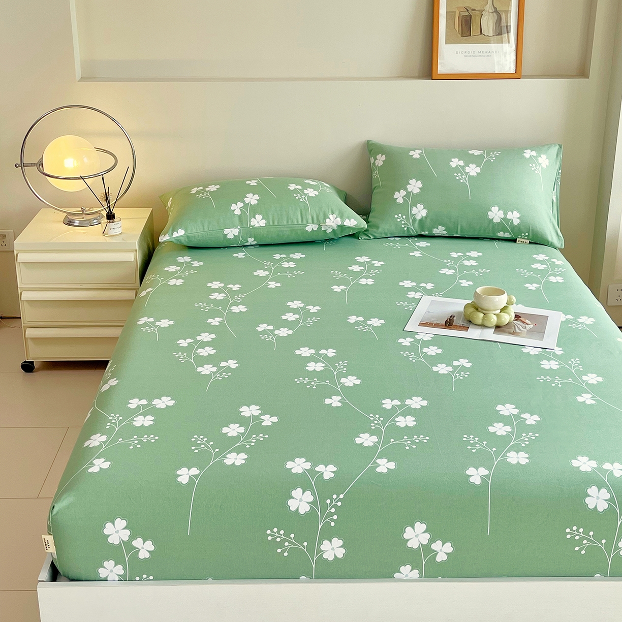 91家纺网 家纺一手货源 找家纺 金鑫汇家纺 2026新款全棉老粗布单品床笠系列 优雅田园