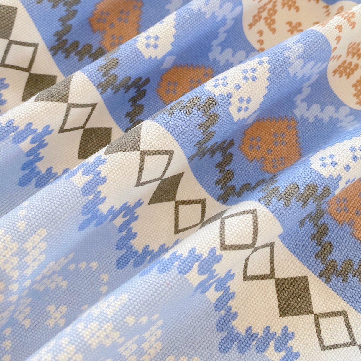 91家纺网 家纺一手货源 找家纺 金鑫汇家纺 2026新款全棉老粗布单品床笠系列 星辰-蓝