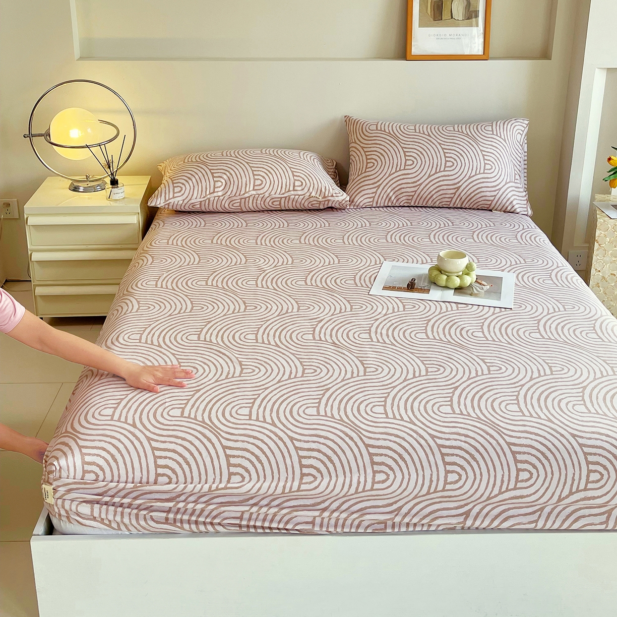 91家纺网 家纺一手货源 找家纺 金鑫汇家纺 2026新款全棉老粗布单品床笠系列 木轮世界