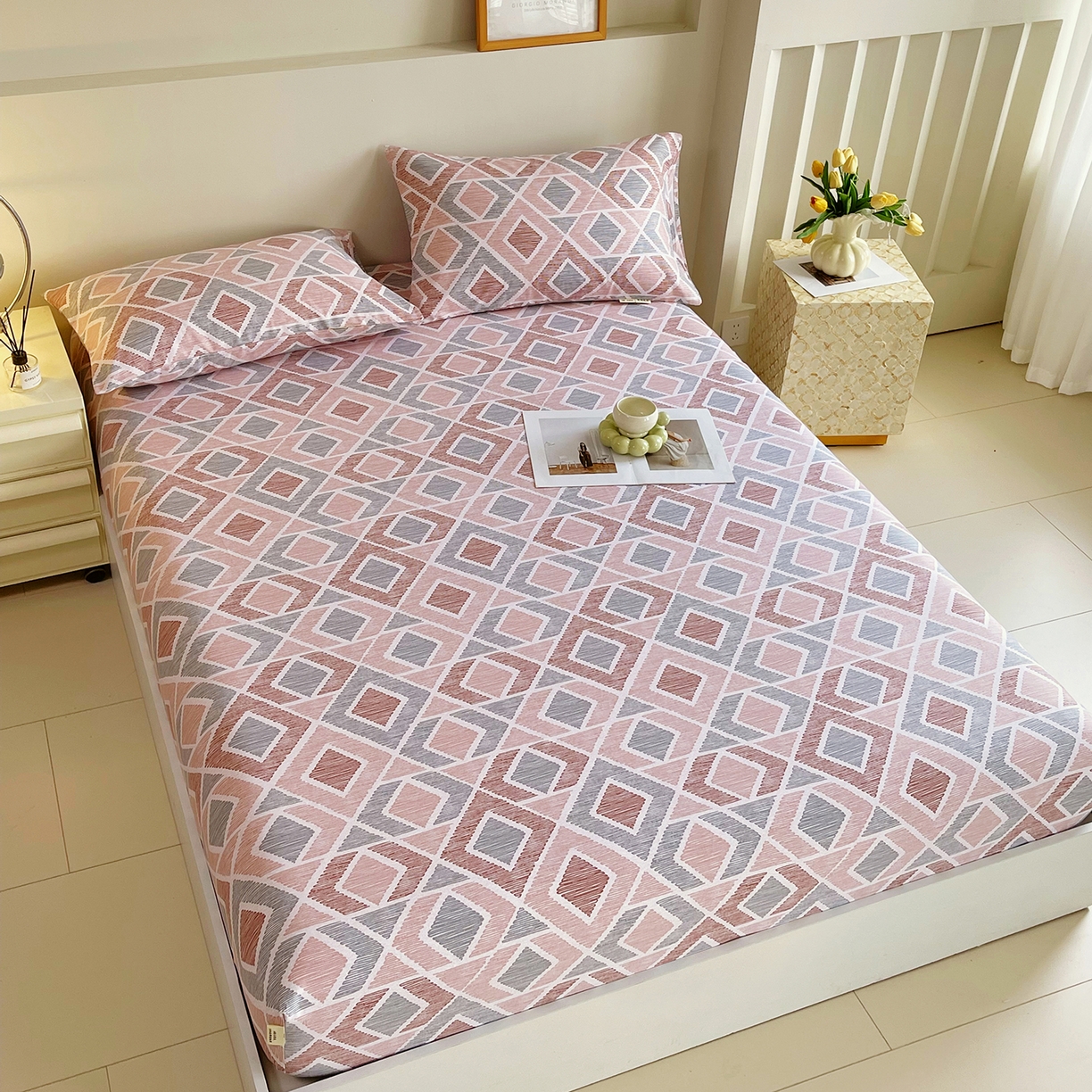 91家纺网 家纺一手货源 找家纺 金鑫汇家纺 2026新款全棉老粗布单品床笠系列 平行空间